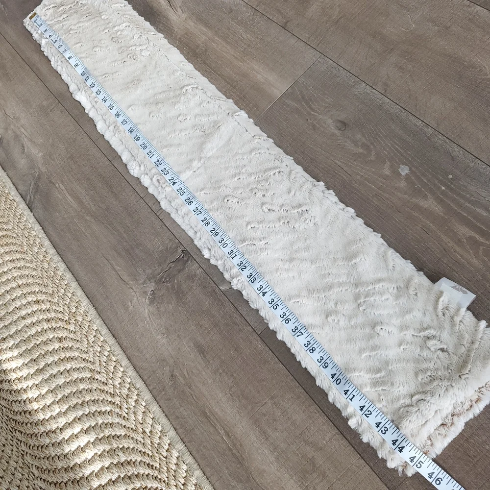 Tourance Faux Fur Soft Cozy Cream Scarf Women's